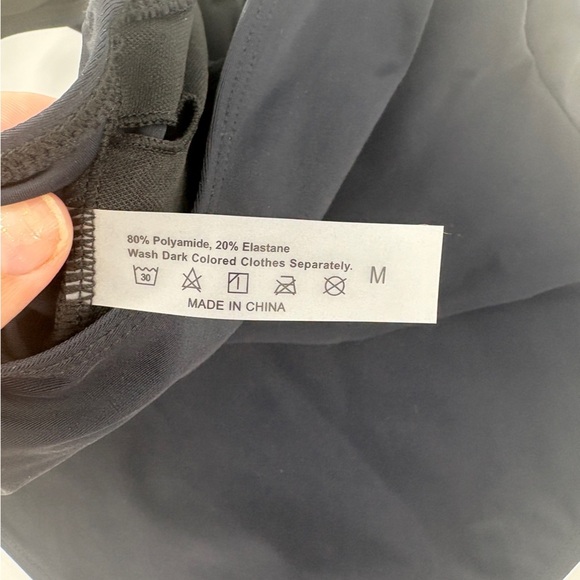 Black One-Shoulder Swimsuit - Picture 6 of 8